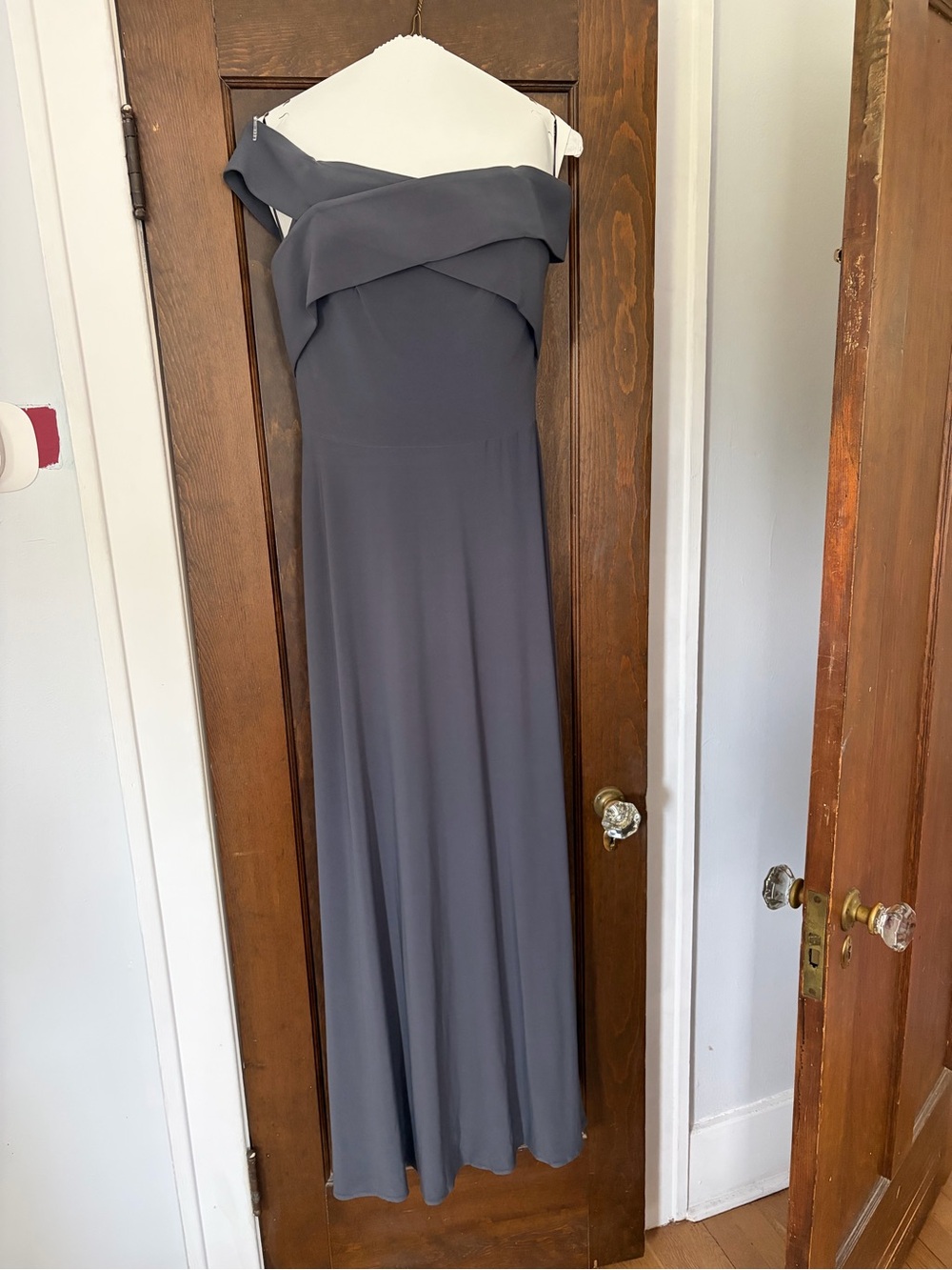SORELLA VITA Slate Off-Shoulder Maxi Gown